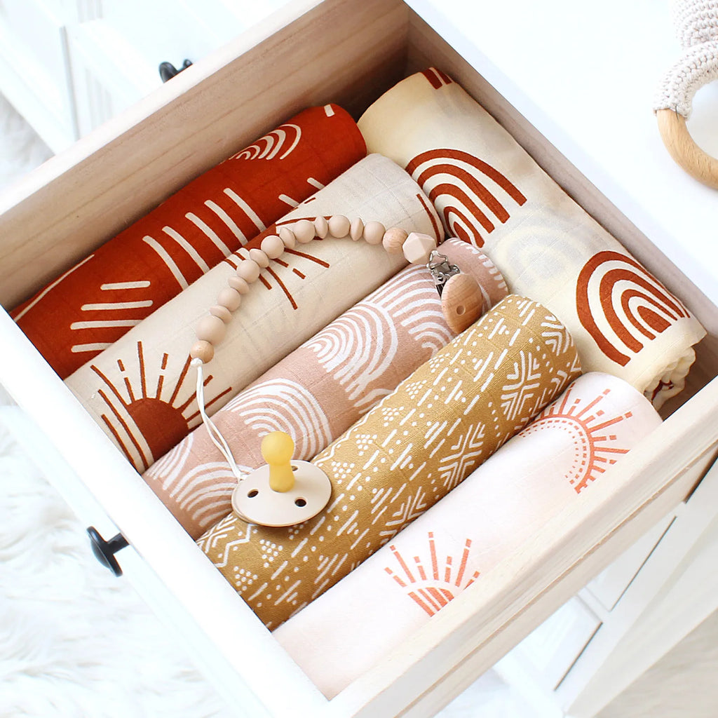 Bamboo Muslin Baby Swaddle Blanket 120cm
