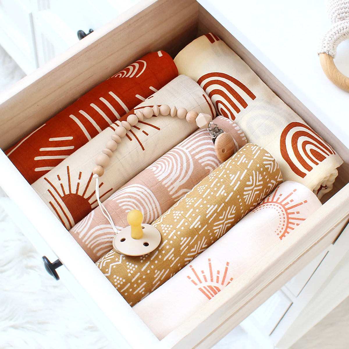Bamboo Muslin Baby Swaddle Blanket 120cm