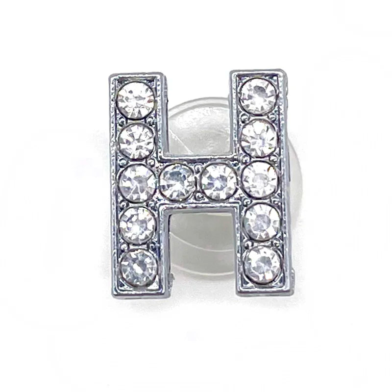 Rhinestone Letter Shoe Charms
