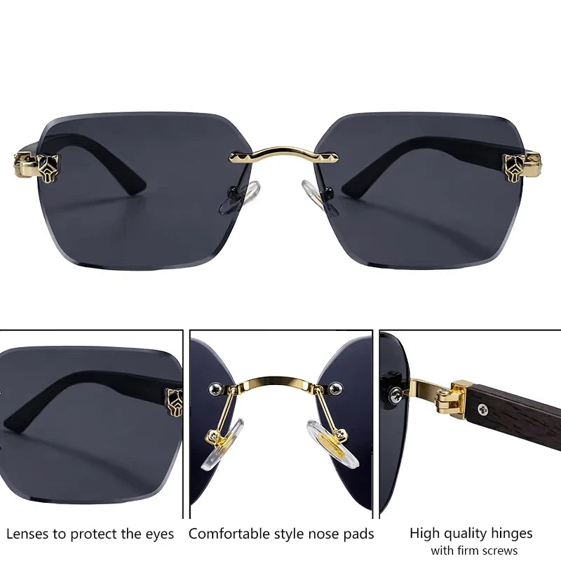 Men's Frameless Photochromic Sunglasses