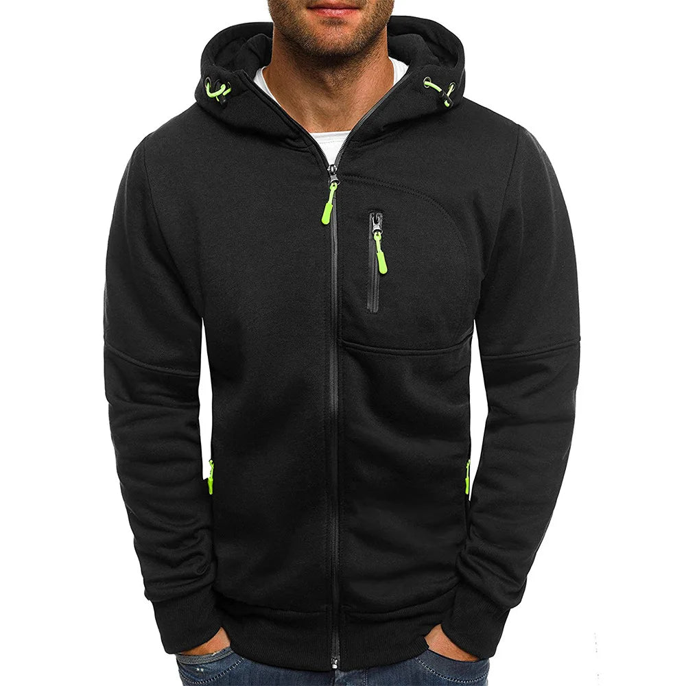 Men's Zip-Up Hoodie Cardigan