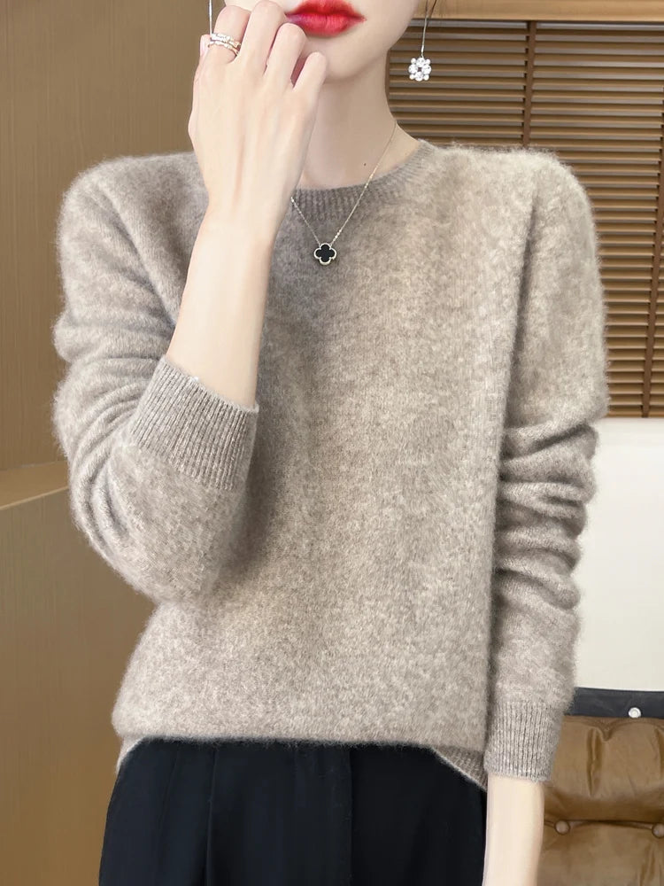 100% Merino Wool Crew Neck Sweater