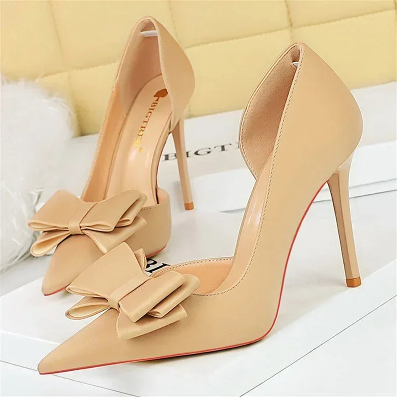 Women's 10.5cm Bowknot High Heels