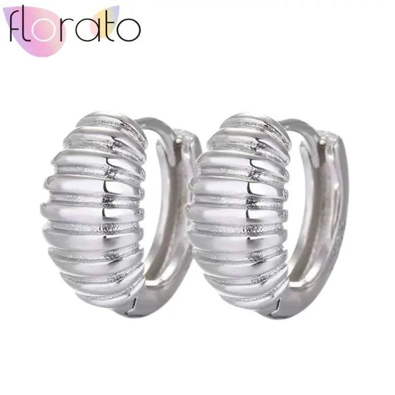 925 Silver Plain Circle Hoop Earrings