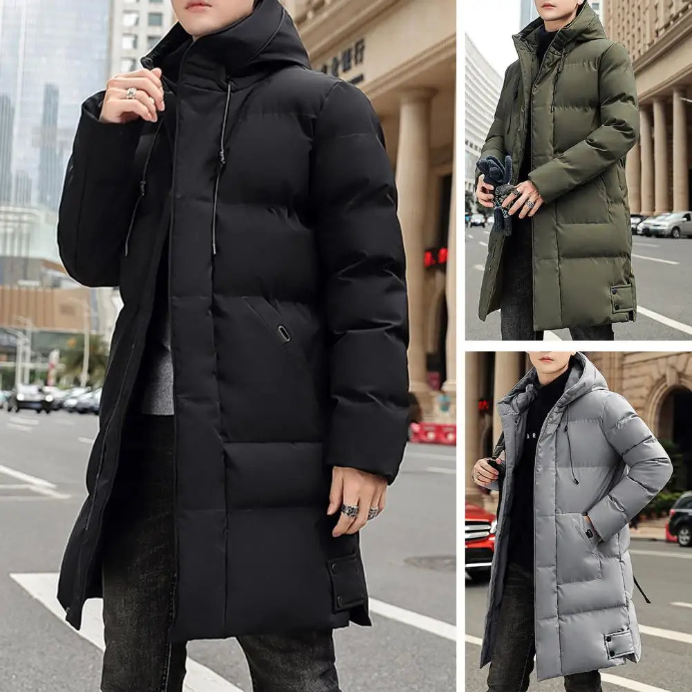 Men's Midi Hooded Padded Coat