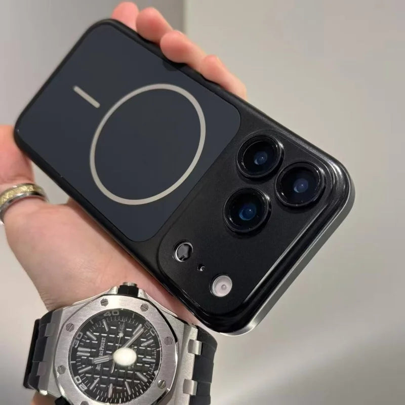 ⚙️ Metal Color Magnetic Charge Rugged Case