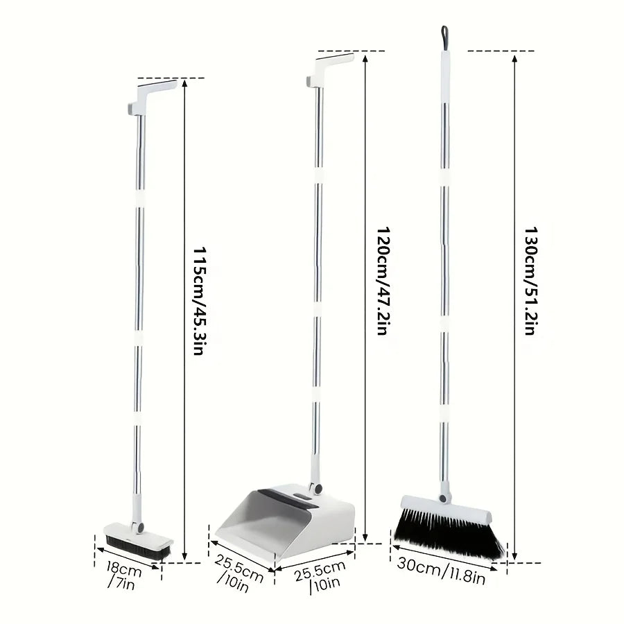 3-in-1 Space-Saving Broom Set