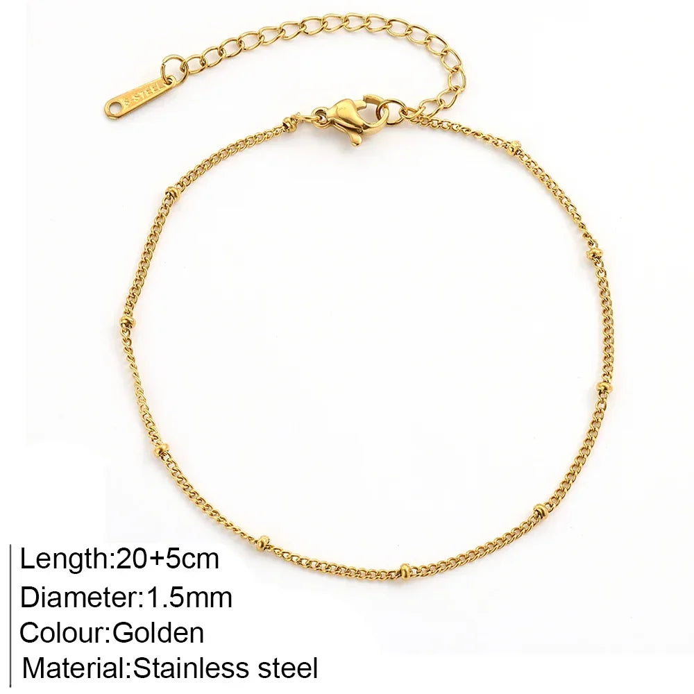 ✨ Stainless Steel Beach Anklet Jewelry