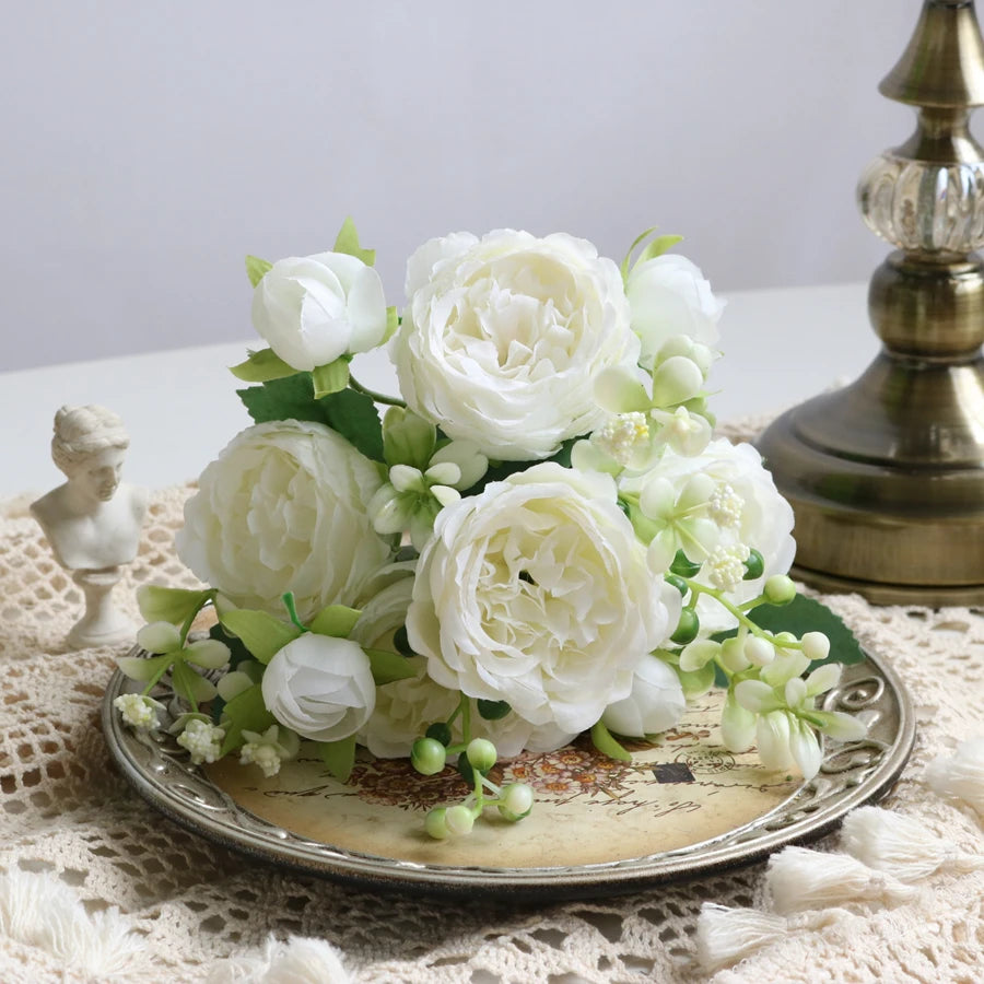 Artificial Rose & Peony Flowers