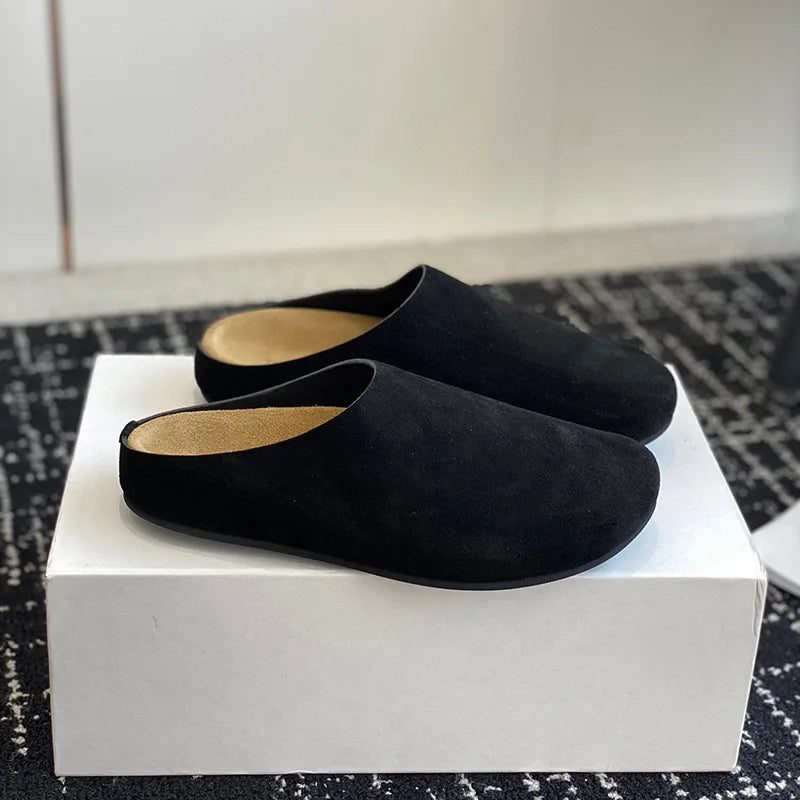 Women's Suede Buckle Clogs