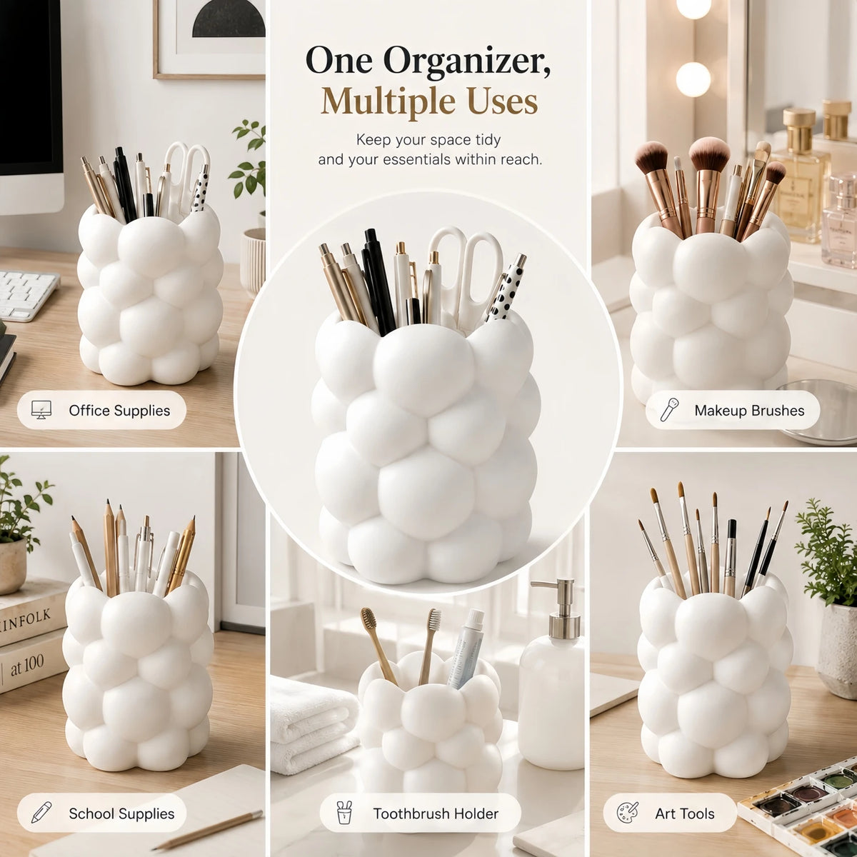 Cloud Makeup Brush Holder