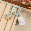 Resin Cat Keychain with Bell