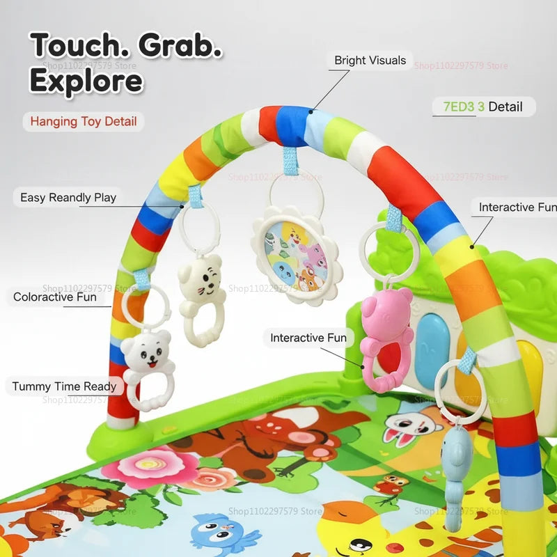 3-in-1 Baby Play Gym with Music & Lights
