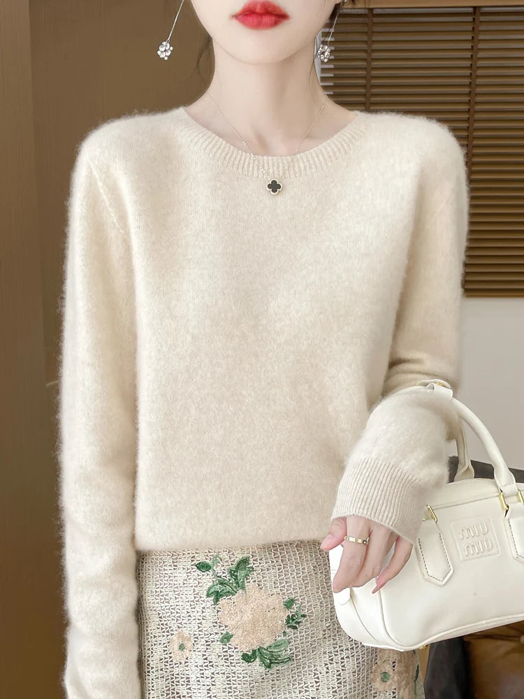 100% Merino Wool Crew Neck Sweater