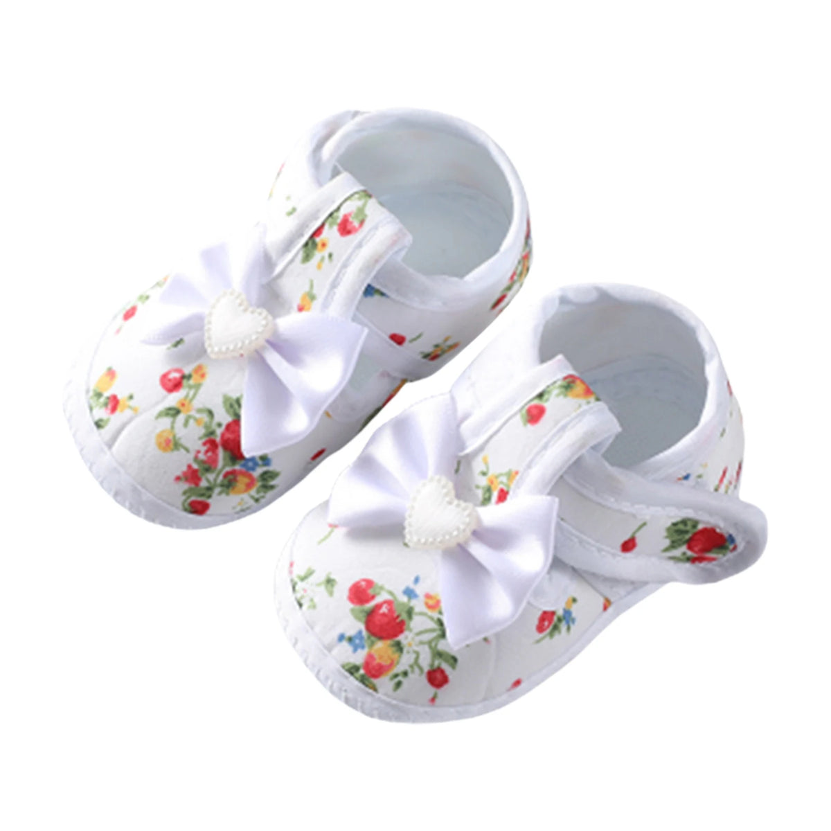 Baby Girls Bow Soft Sole Shoes 0–12M