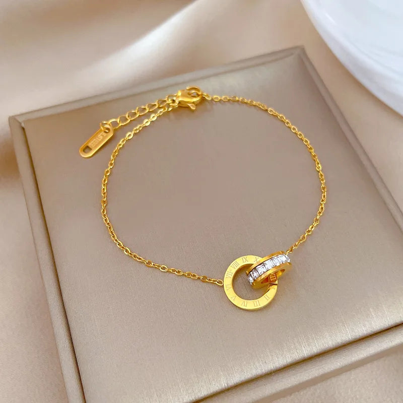 🔢 Roman Numeral Zircon Bracelet