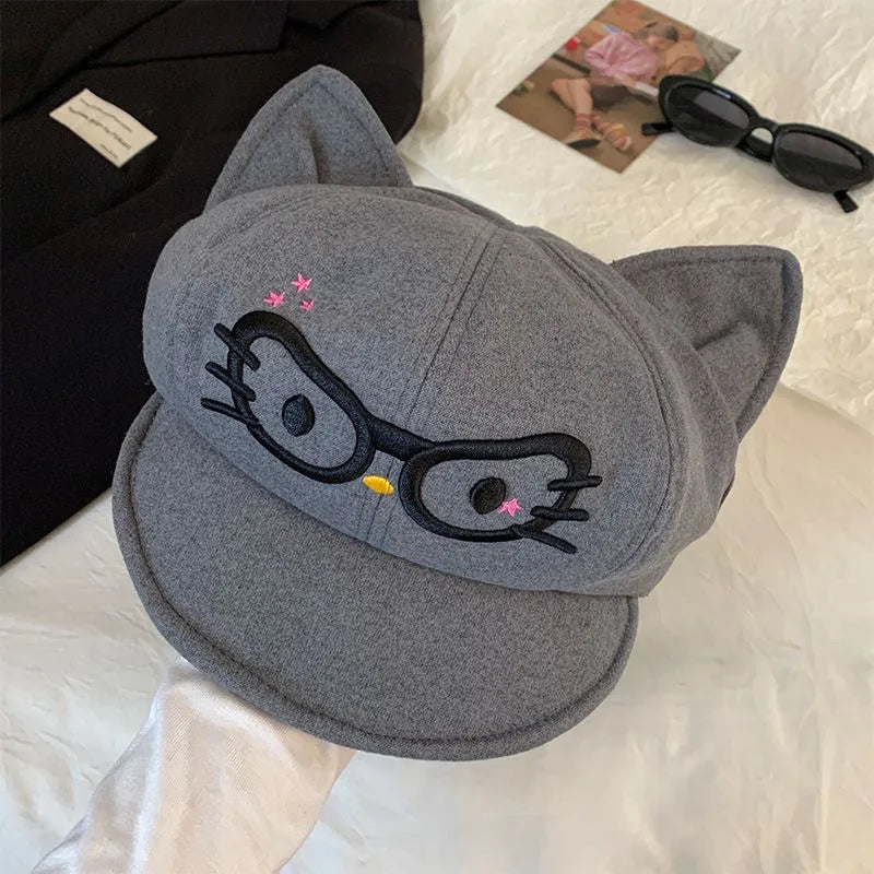 Cute Cat Ear Beret Hat