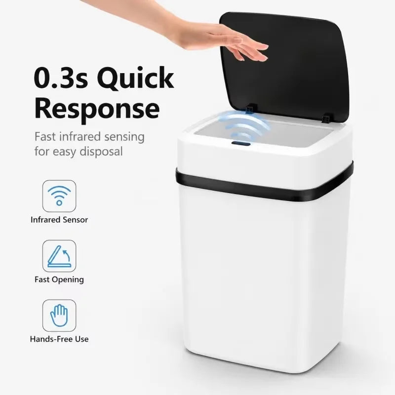 13L Touch-Free Motion Sensor Trash Can
