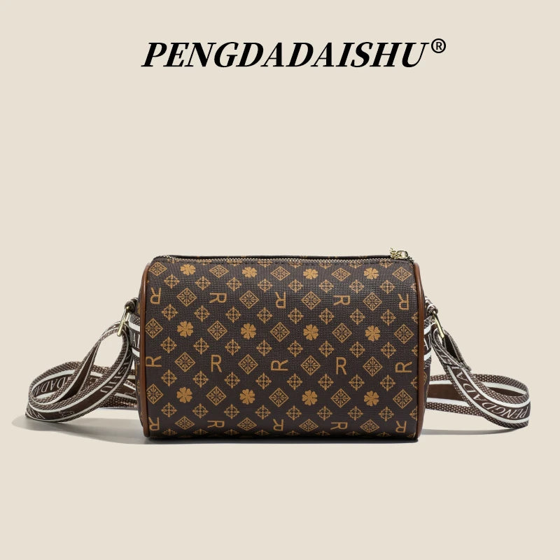 Letter Print Pillow Shoulder Bag