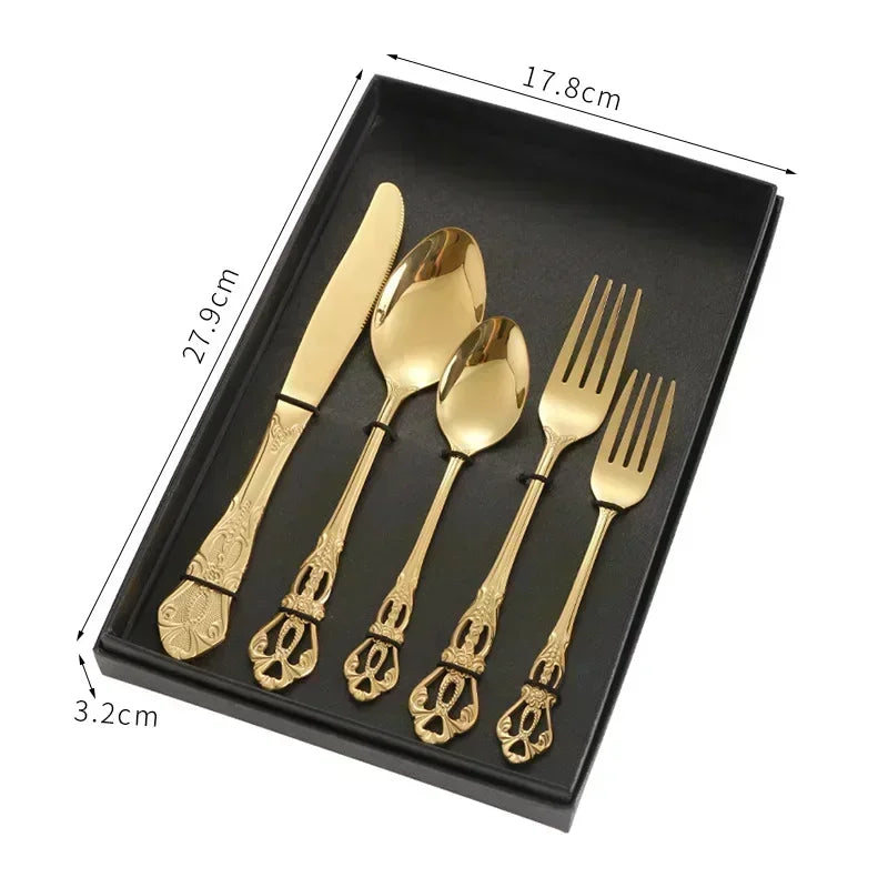 Gold Stainless Steel Cutlery Set