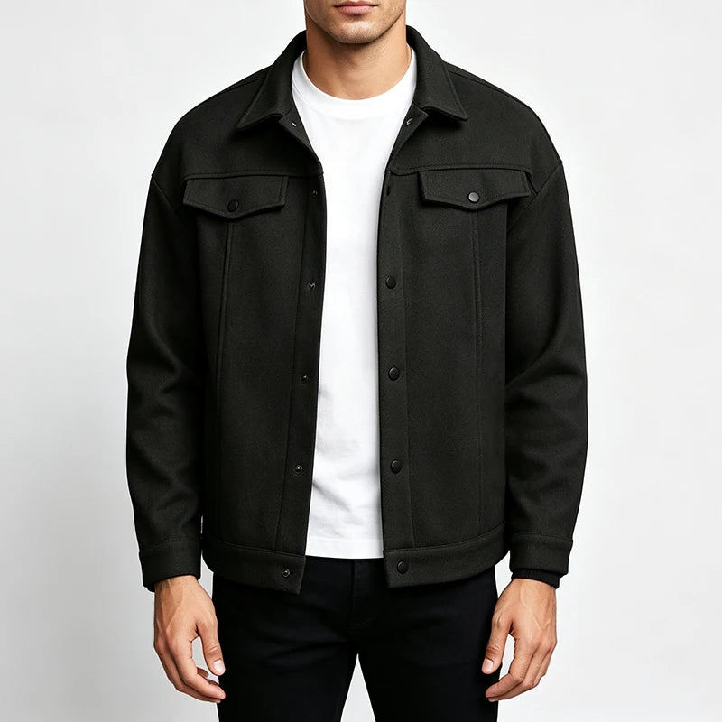 Men's Brushed Single-Breasted Jacket
