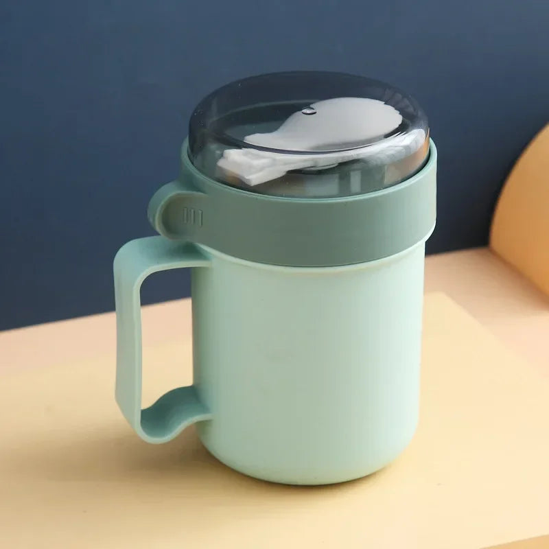 Breakfast Cup with Lid & Spoon 500ml