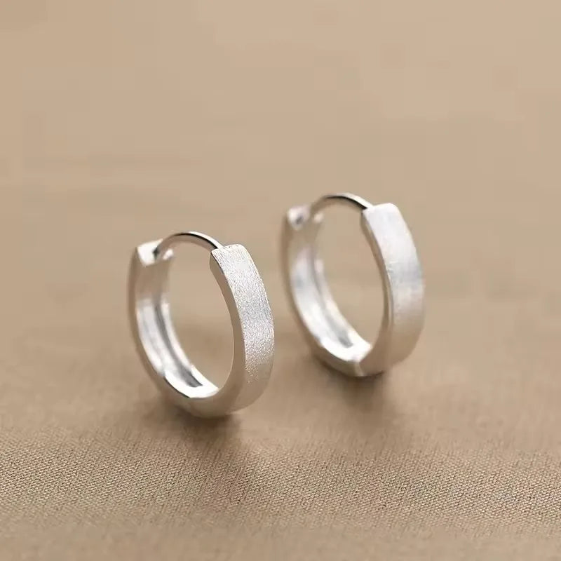 925 Silver Heart Hoop Earrings