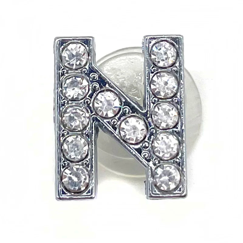 Rhinestone Letter Shoe Charms
