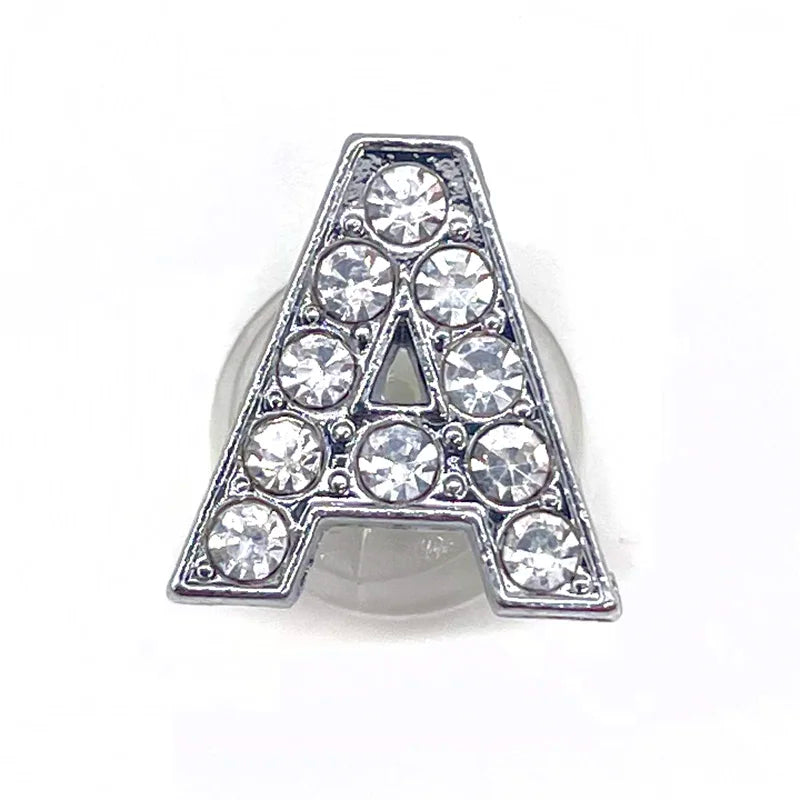 Rhinestone Letter Shoe Charms
