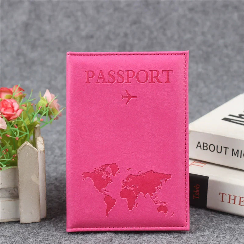 World Map Passport Cover