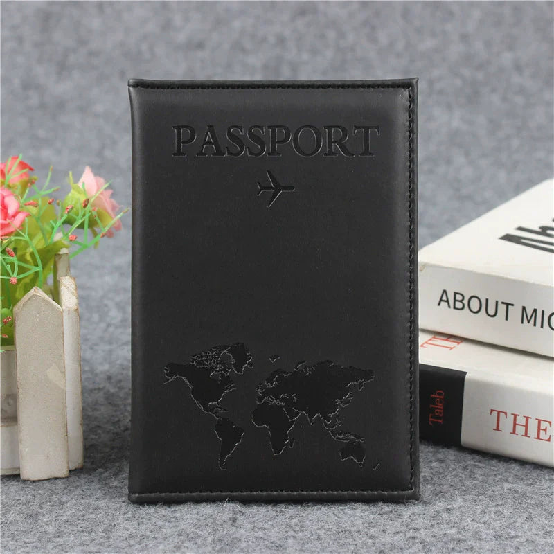 World Map Passport Cover