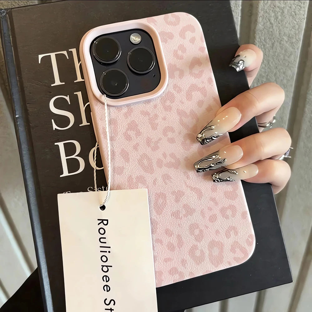 🐆 Pink Leopard Print Phone Case