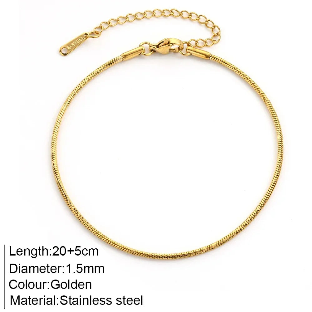 ✨ Stainless Steel Beach Anklet Jewelry