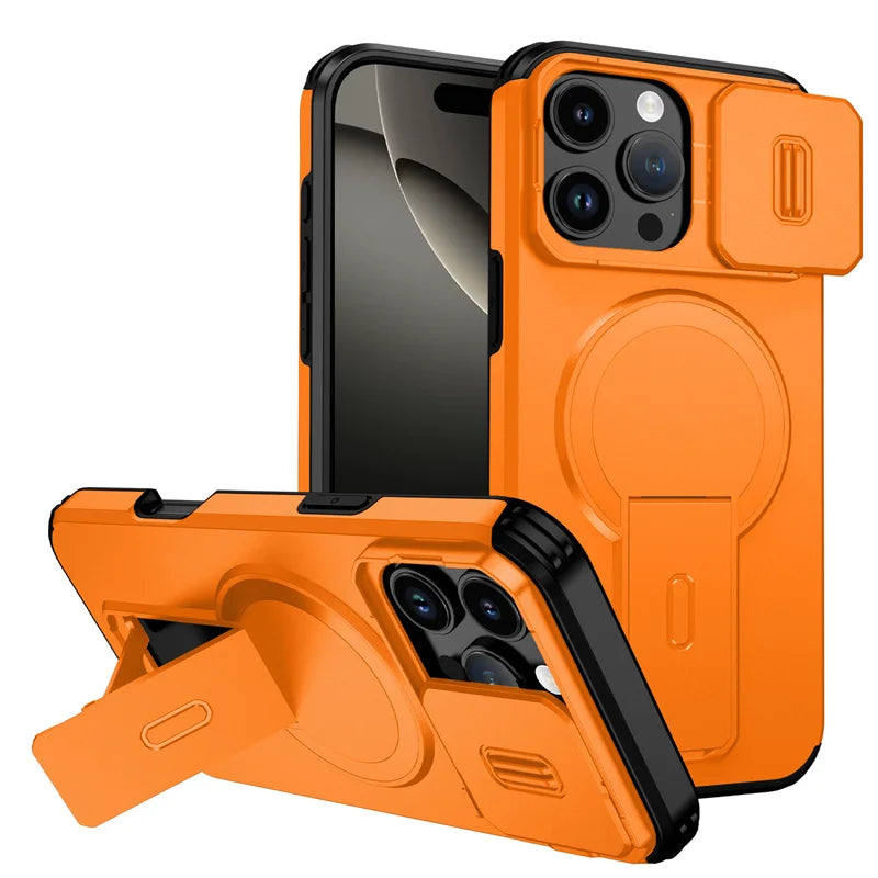 🔒 MagSafe Armor Stand Camera Protection Case