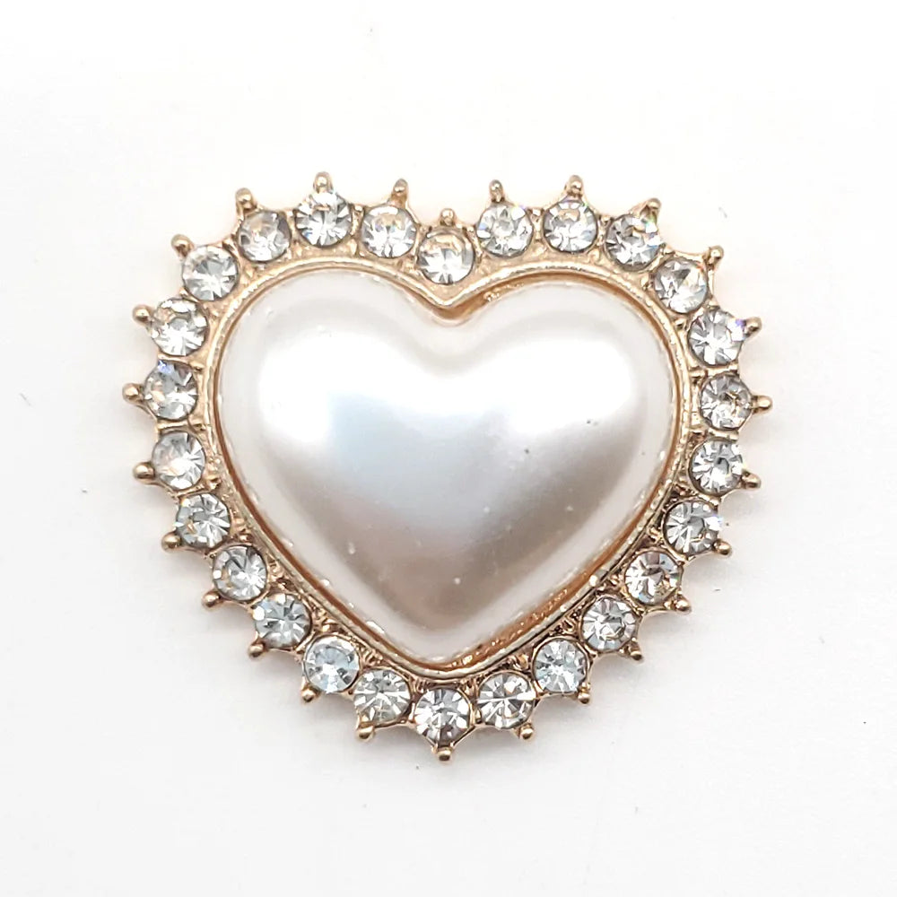 Metal Pearl Shoe Charms