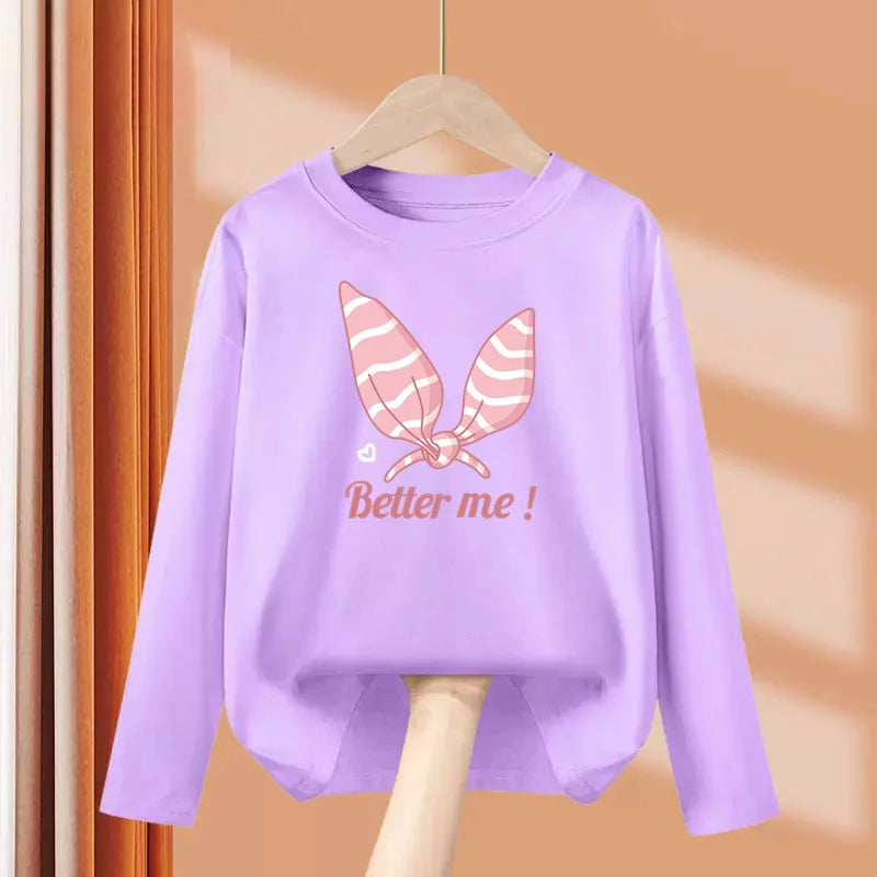 Girls Bow Long Sleeve T-Shirt
