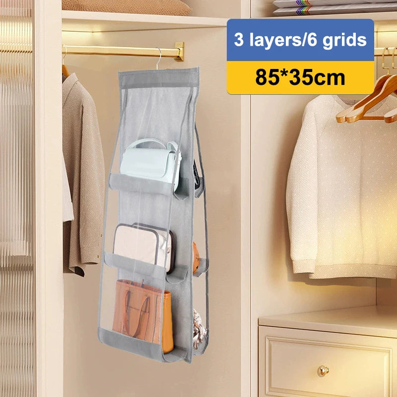 Hanging Handbag Organizer with Pockets