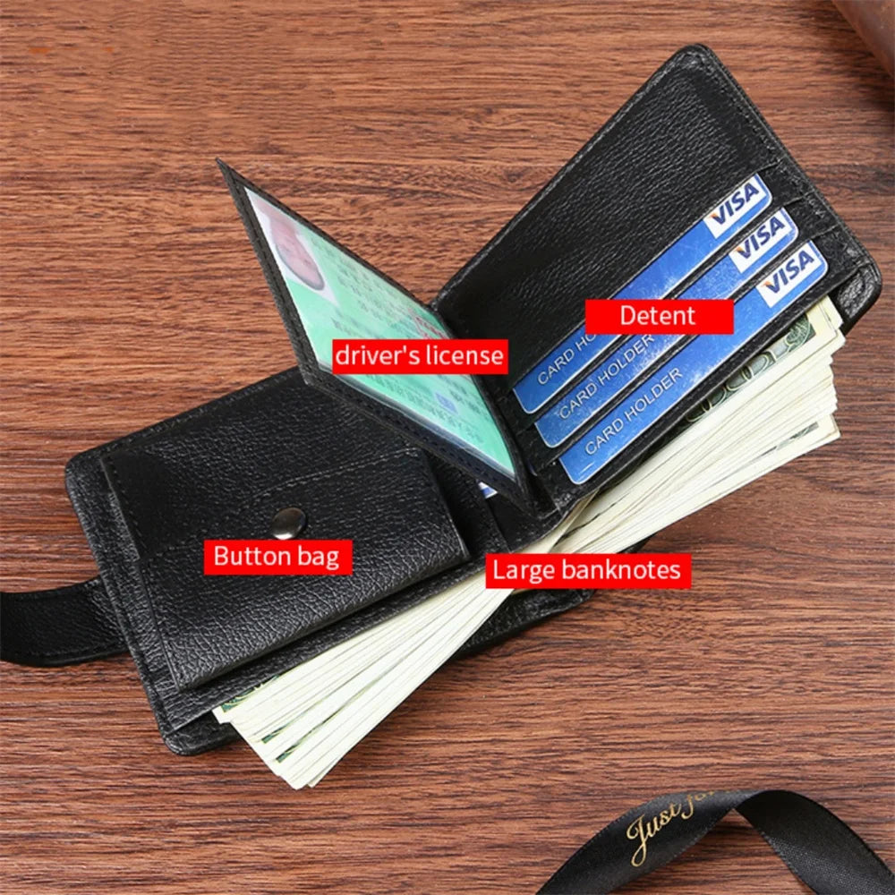 Men's Vintage Leather Zip Wallet
