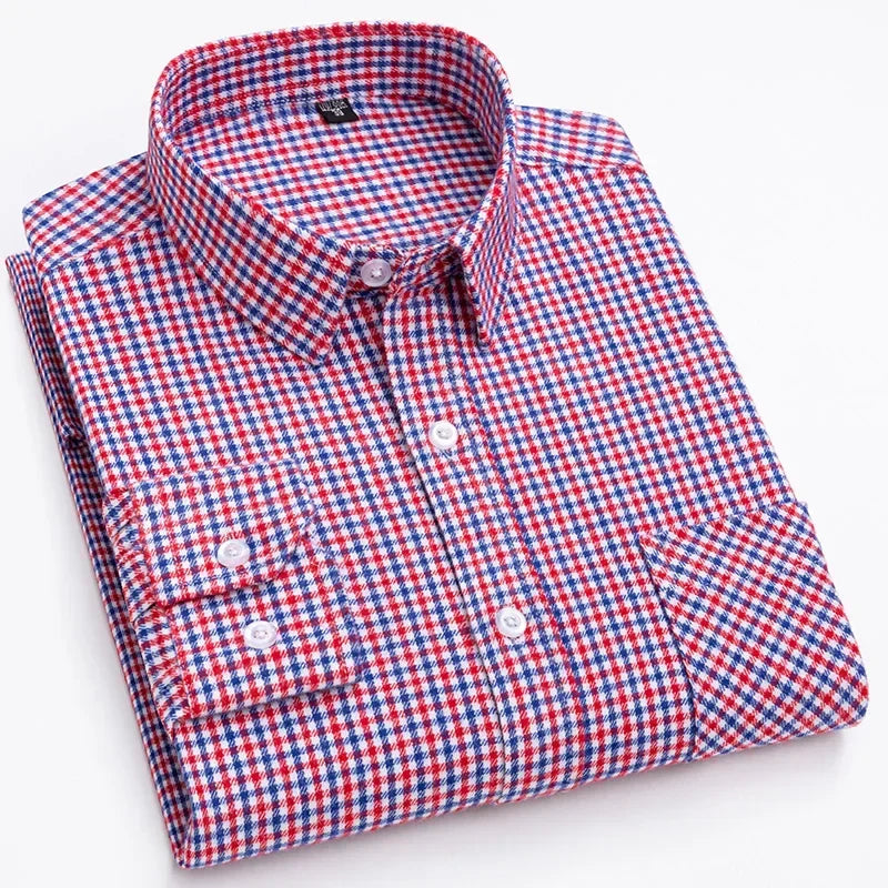 Men's Oversized Cotton Plaid Shirt