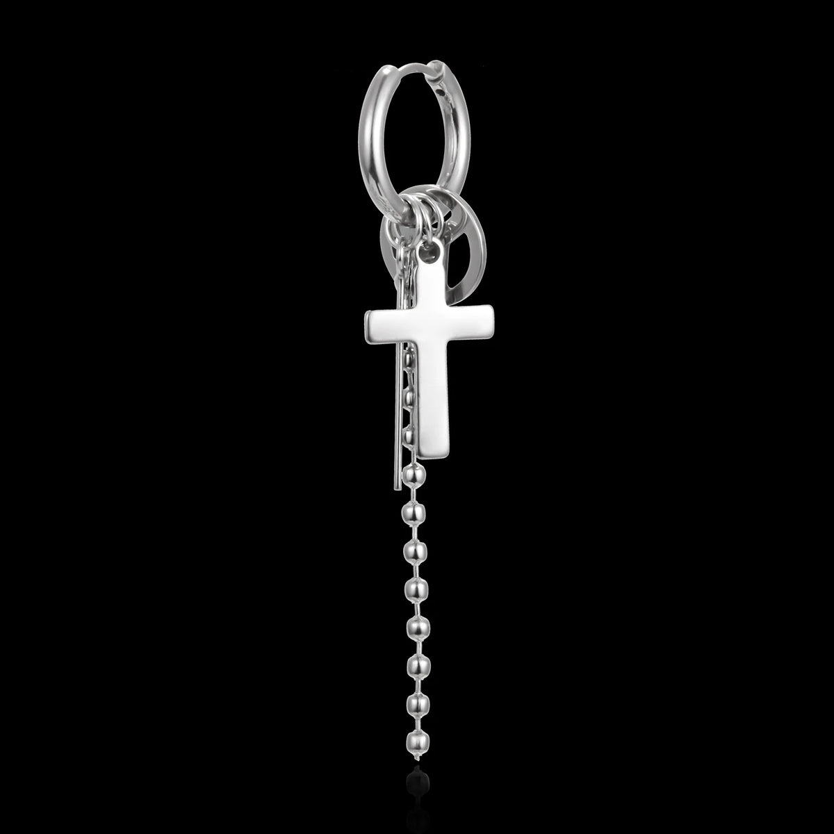 Men's Cross Tassel Ear Cuff