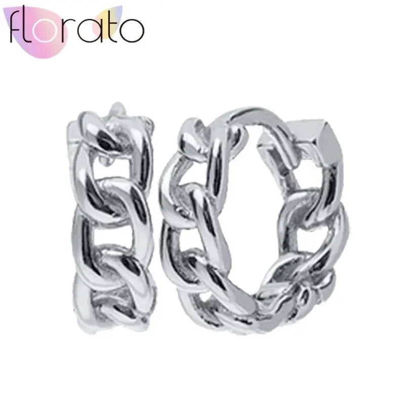 925 Silver Plain Circle Hoop Earrings