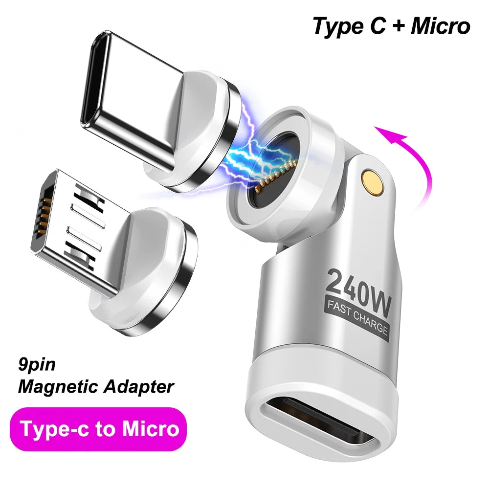 🧲 AUFU 540° Magnetic OTG USB-C Adapter