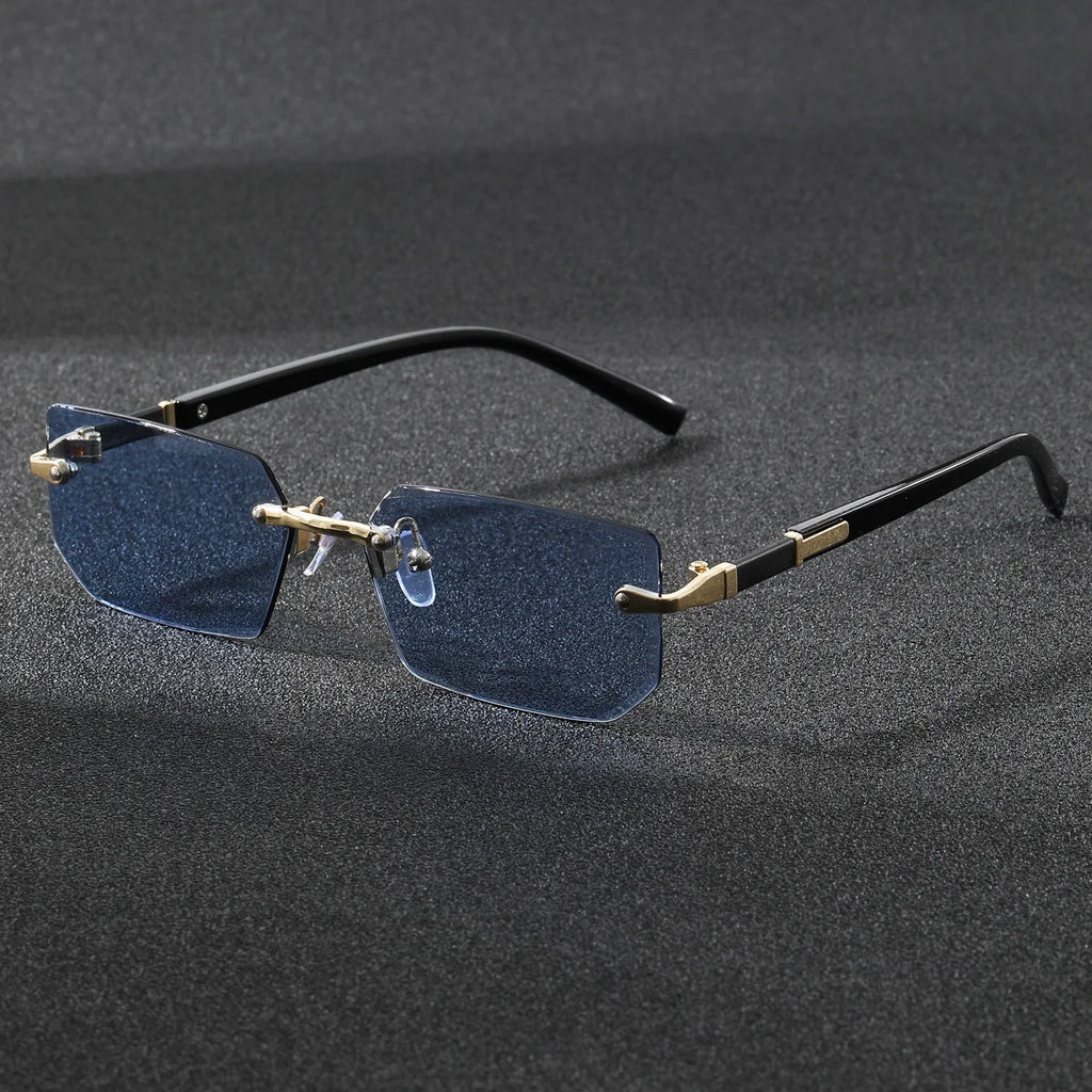 Men's Rimless Polygon Sunglasses