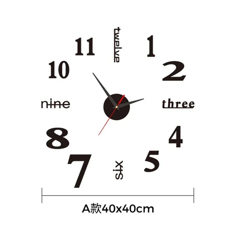 3D DIY Silent Wall Clock