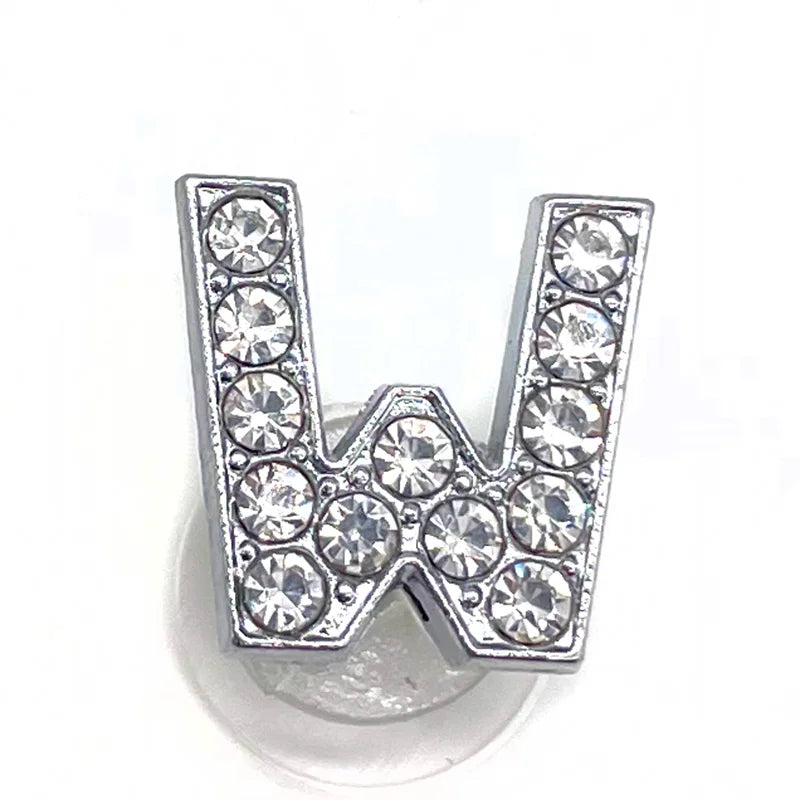 Rhinestone Letter Shoe Charms
