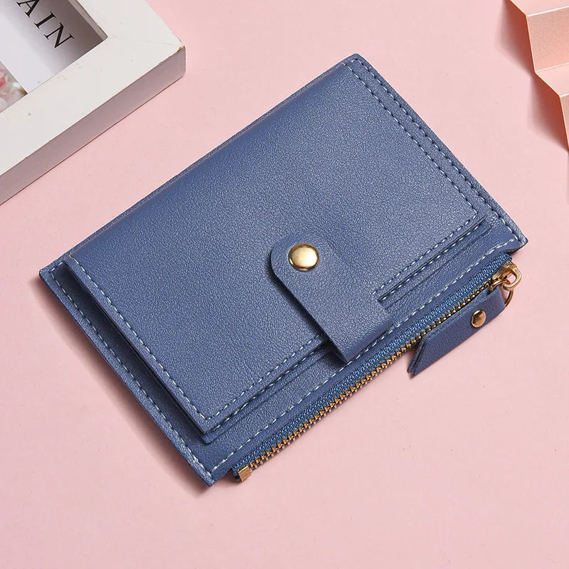 Mini Zip Foldable Card Wallet
