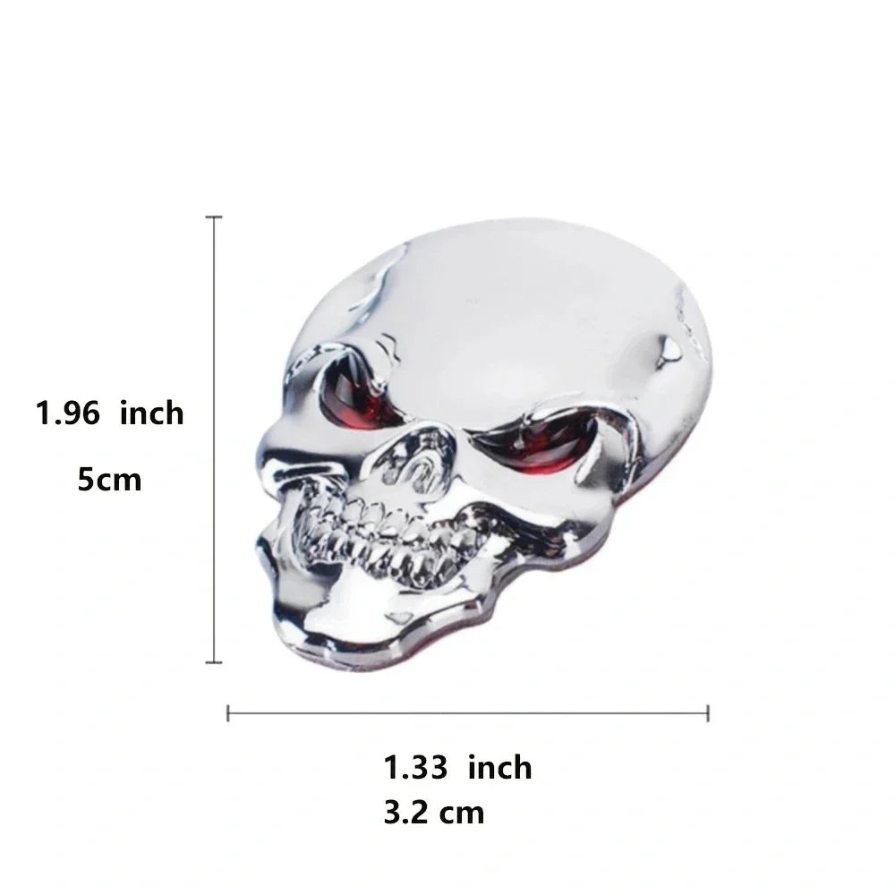 💀 3D Skull Pirate Metal Car Sticker
