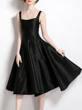 White Satin Vintage Evening Dress