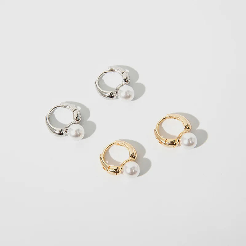 925 Silver Vintage Pearl Ring Earrings