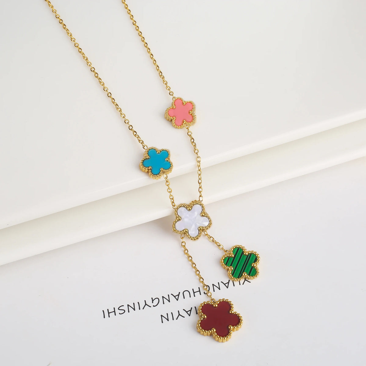 🍀 Five Leaf Clover Stainless Steel Bracelet